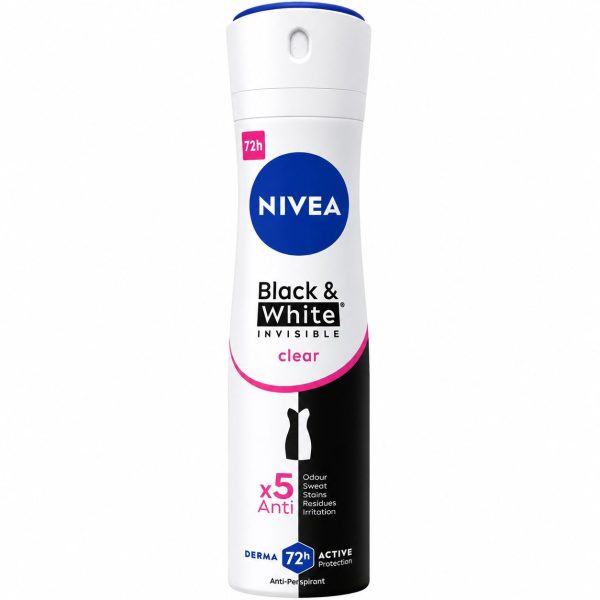 Antiperspirant Deo Spray, NIVEA, Invisible Clear , 150 ml