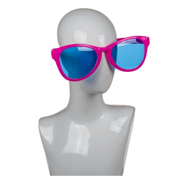 Ochelari Deghizare, Flippy, Marime Exagerata, din Plastic, 26 x 9 cm, Roz