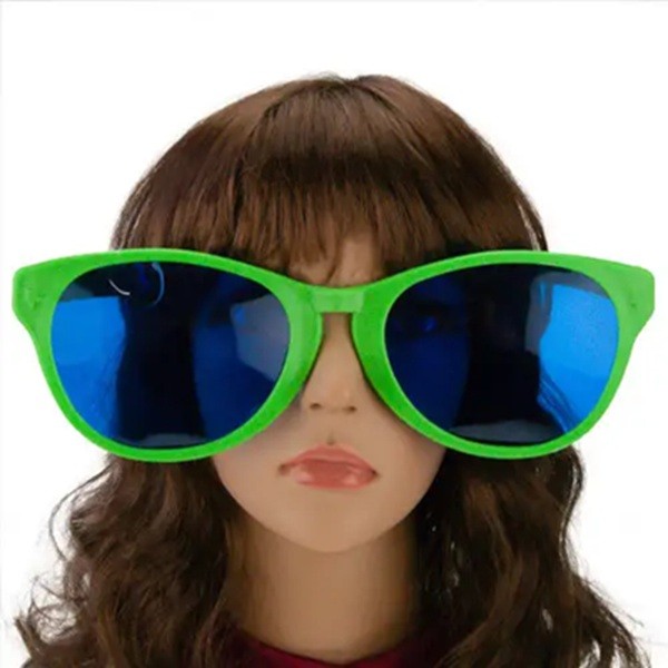 Ochelari Deghizare, Flippy, Marime Exagerata, din Plastic, 26 x 9 cm, Verde