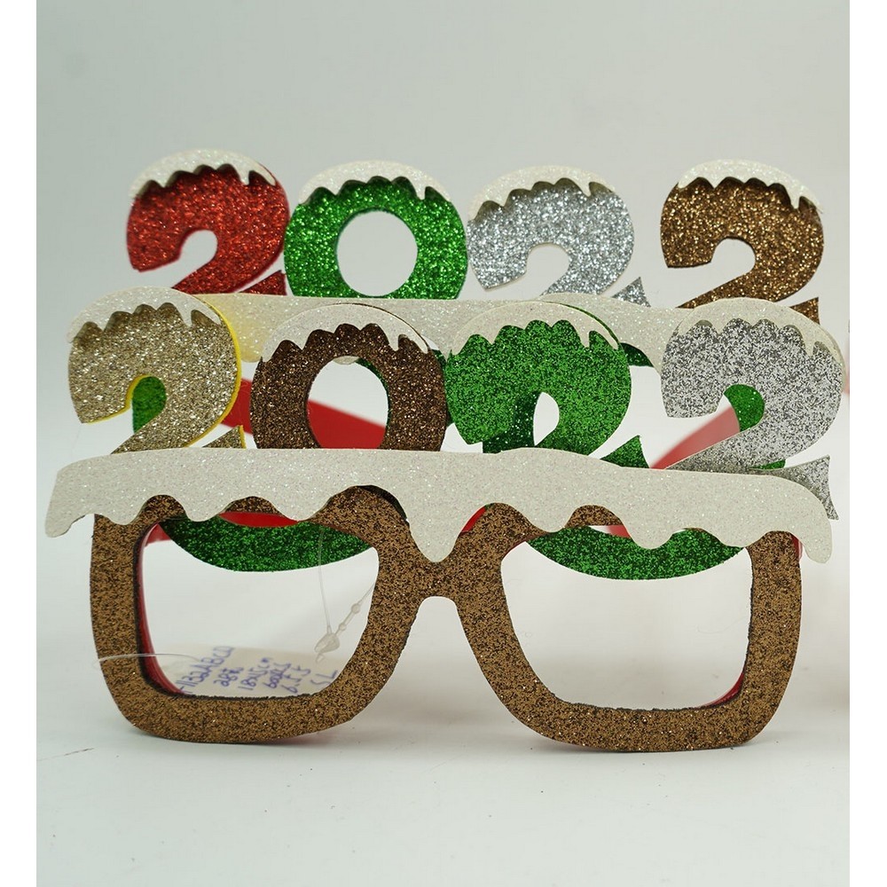 Ochelari petrecere de Revelion, 2022, Maro, din Plastic si Poliester, Flippy - Image 7