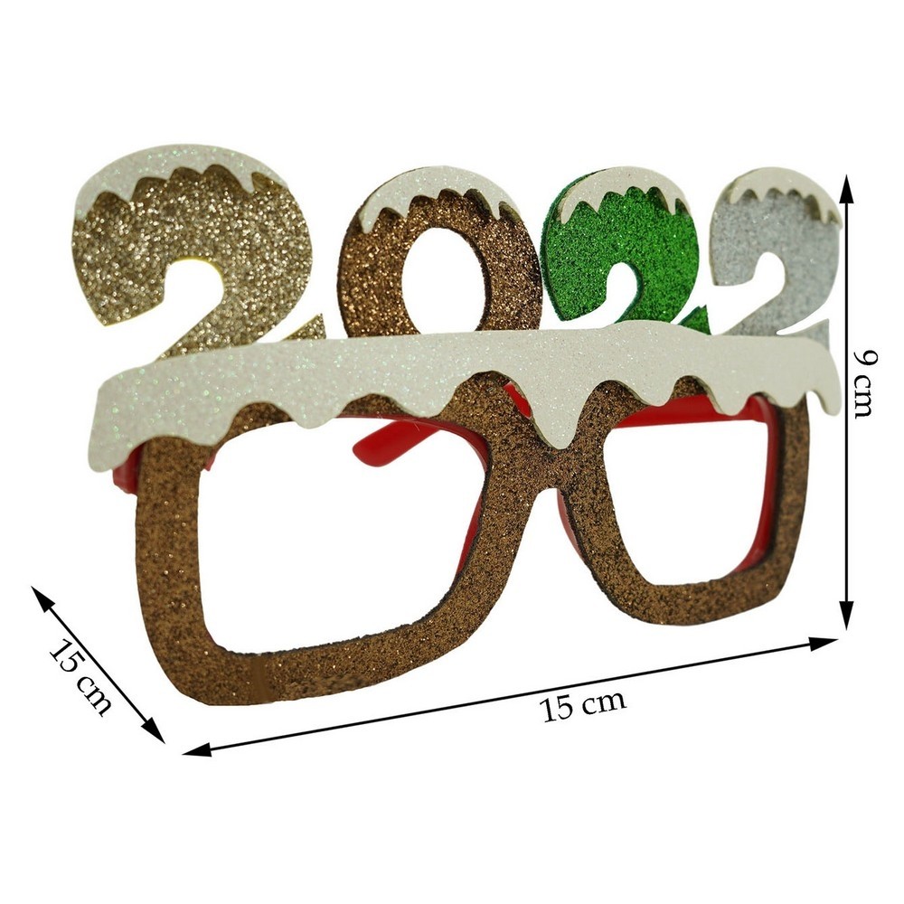 Ochelari petrecere de Revelion, 2022, Maro, din Plastic si Poliester, Flippy - Image 9