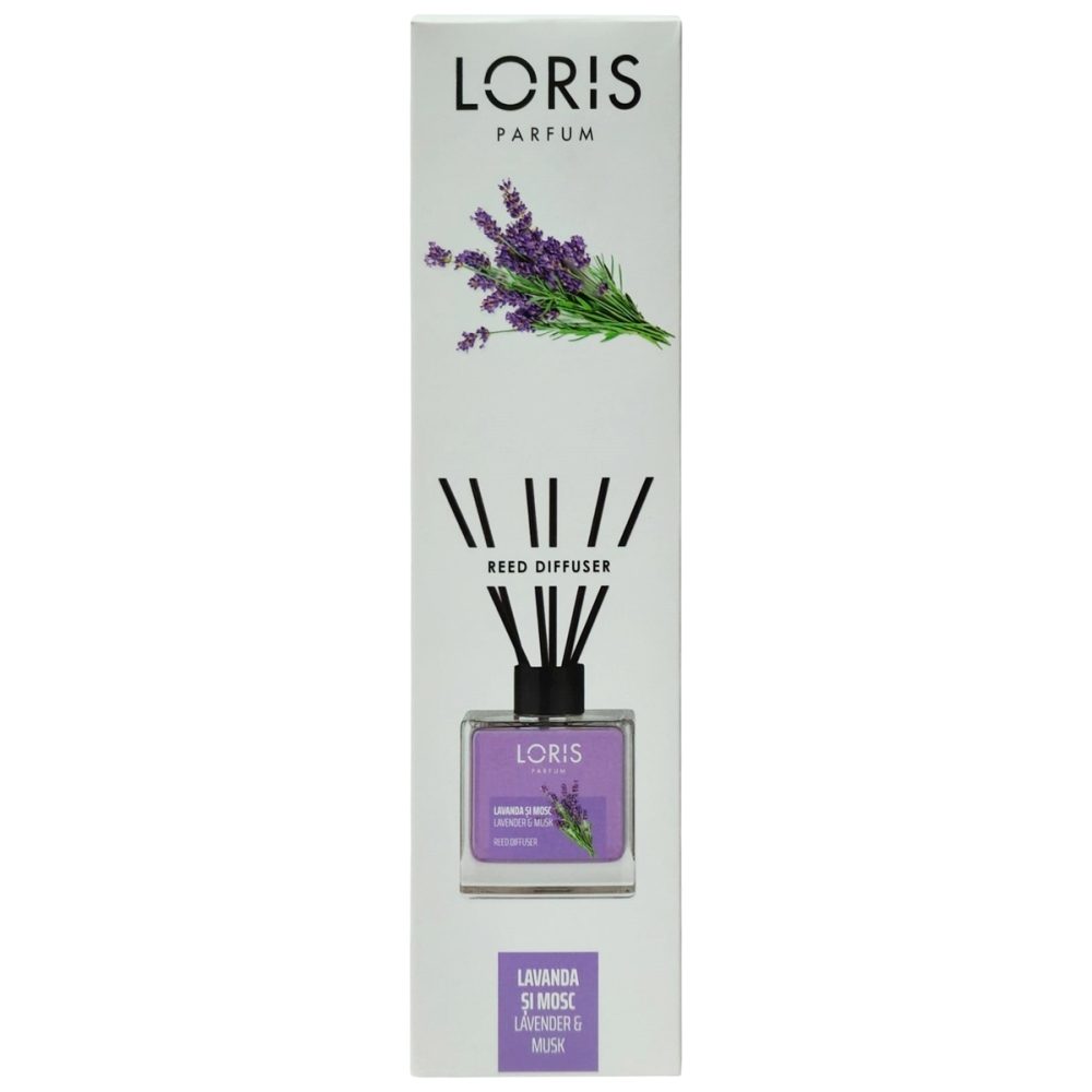 Odorizant Camera cu Difuzor, Loris, 100 ml Lavanda si Mosc