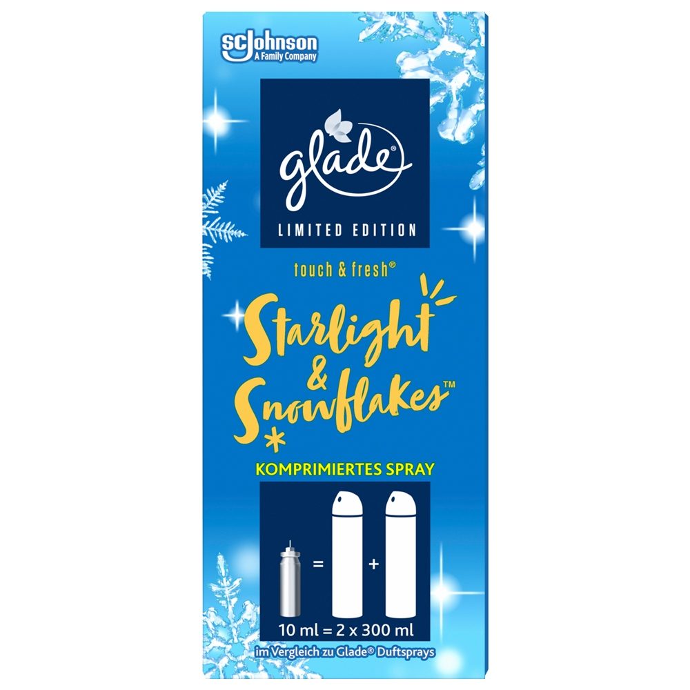Odorizant, Glade Microspray, Camera Rezerva 10 ml Starlight Snowflakes