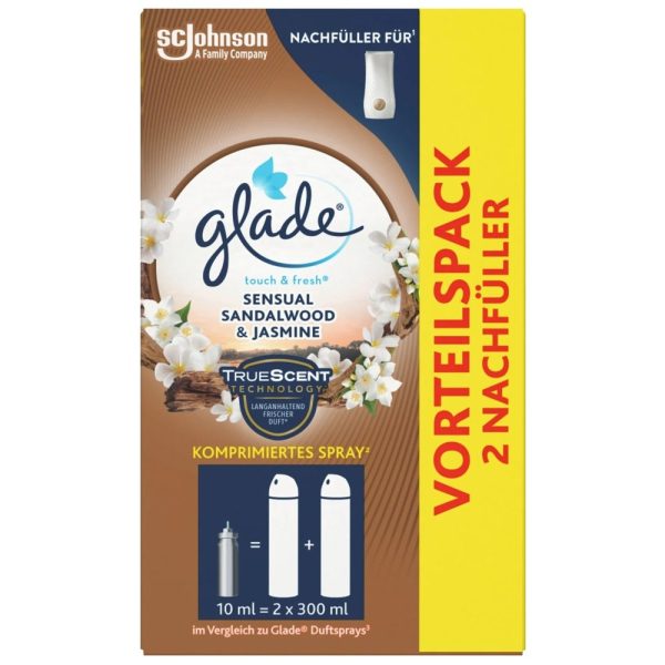 Odorizant, Glade Microspray, Camera Rezerva 2 X 10 ml Sandalwood Jasmine