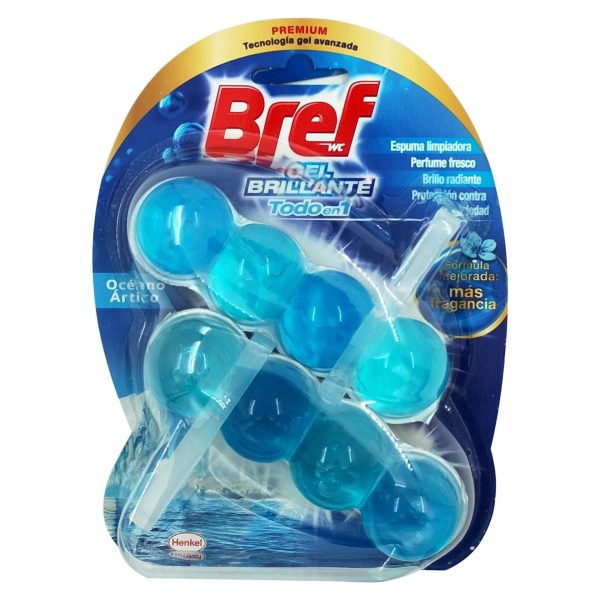Odorizant WC, Bref, Bile Gel Brilliant 2 X 42 g Oceano Artico