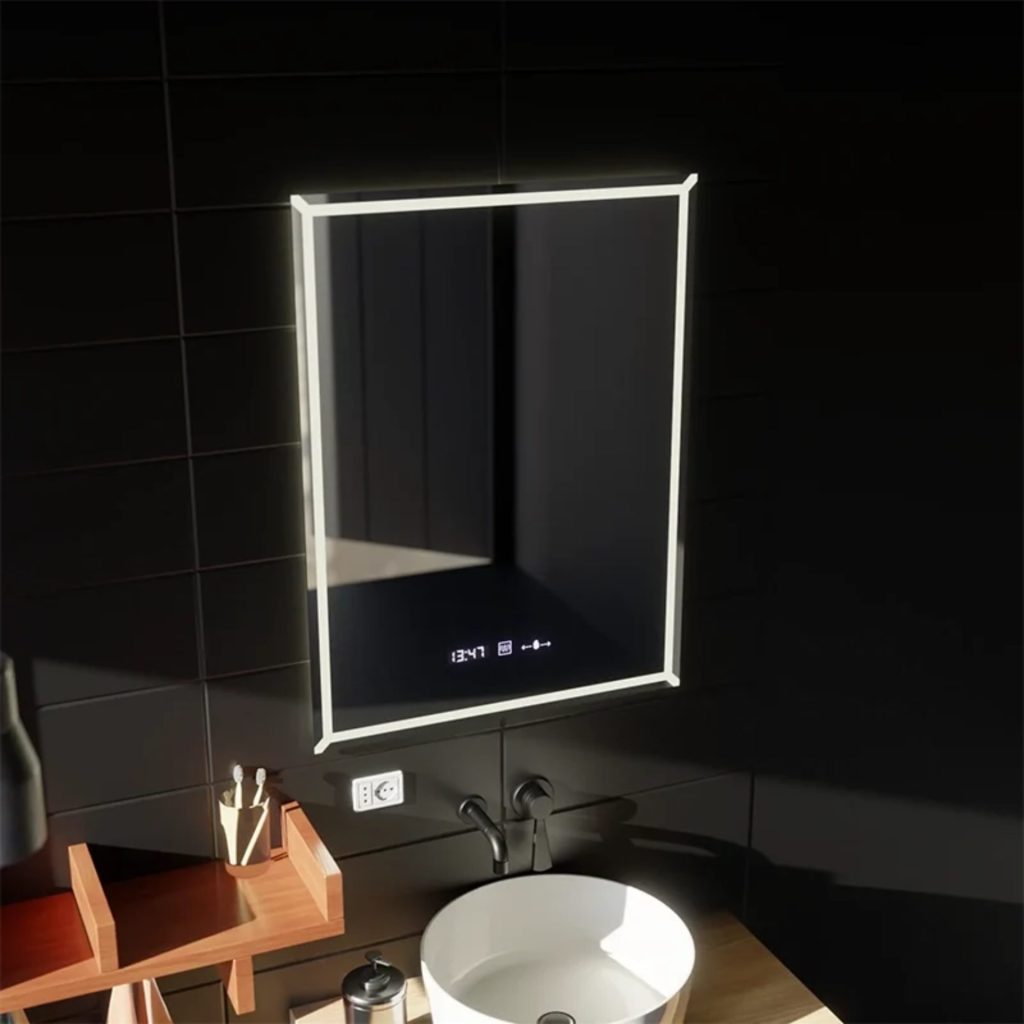 Oglinda LED Rectangulara, 60x80cm, VillayTouch Marcello, Sistem Dezaburire, Dimabila