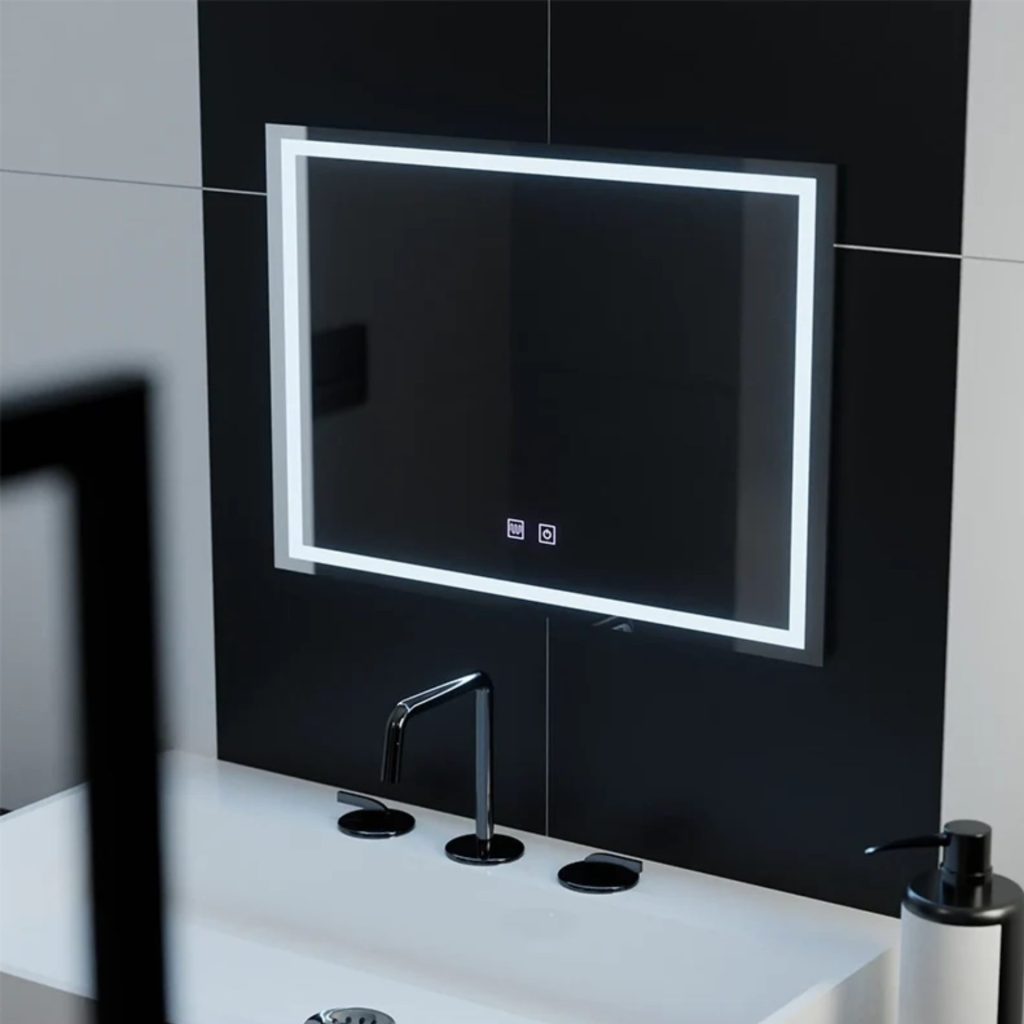 Oglinda LED Rectangulara, 70x50cm, RADIANTE Touch , Sistem Dezaburire, Dimabila