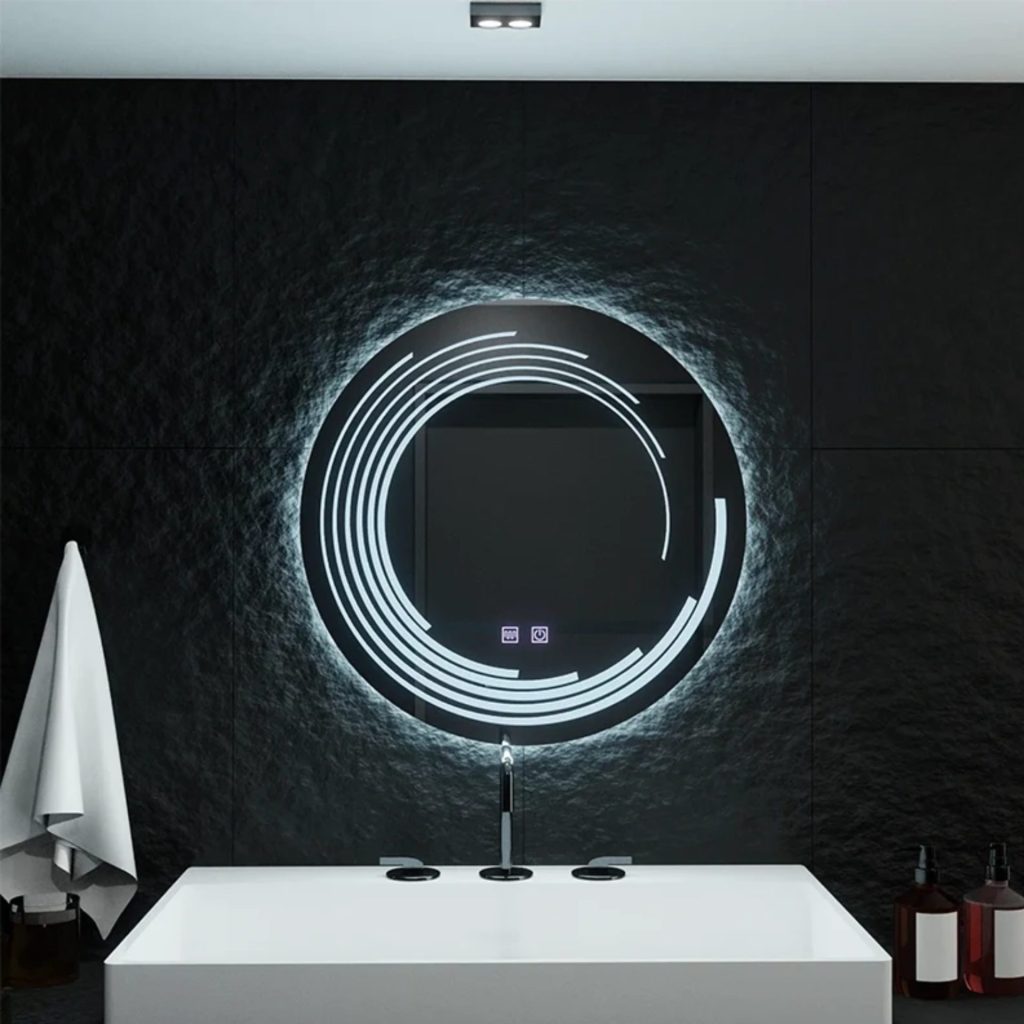 Oglinda LED Rotunda 70cm Lira Verita Touch Sistem Dezaburire Dimabila