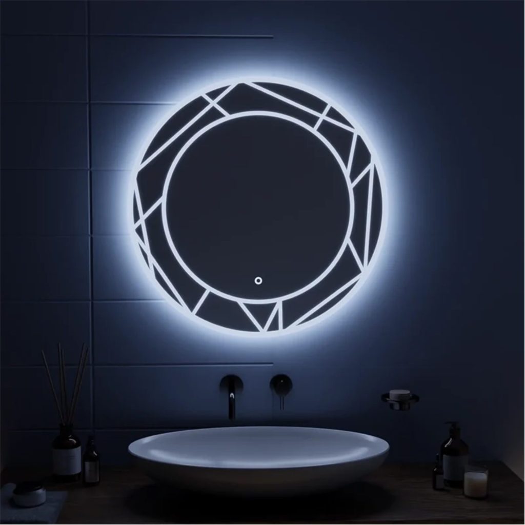 Oglinda LED Touch ASTRIX, 70cm, 6000K, Dimabila, Sistem Dezaburire