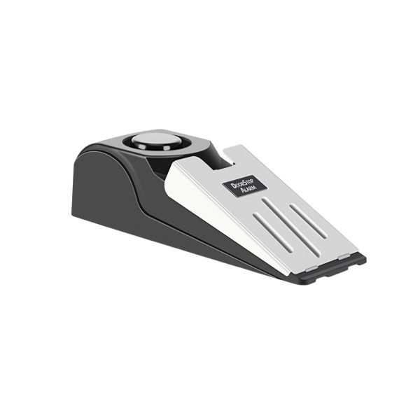 Opritor pentru Usa cu Alarma, Flippy, 120DB, cu Baterii AA, cu 3 Trepte de Sensibilitate, Antialunecare, Buton ON-OFF, 14x4.5x4 cm, Negru