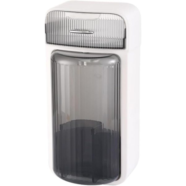 Organizator Baie, Flippy, 4 Compartimente si 1 Sertar, Rotire 360 Grade, din PP+PET, 27.5 x 16 x 11 cm, Alb/Negru