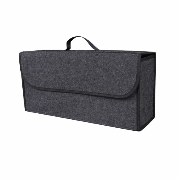 Organizator Portbagaj Auto Pliabil, Flippy, Cutie Depozitare Multifunctionala, Material Textil Non Woven, 50 x 17 x 24 cm, Gri