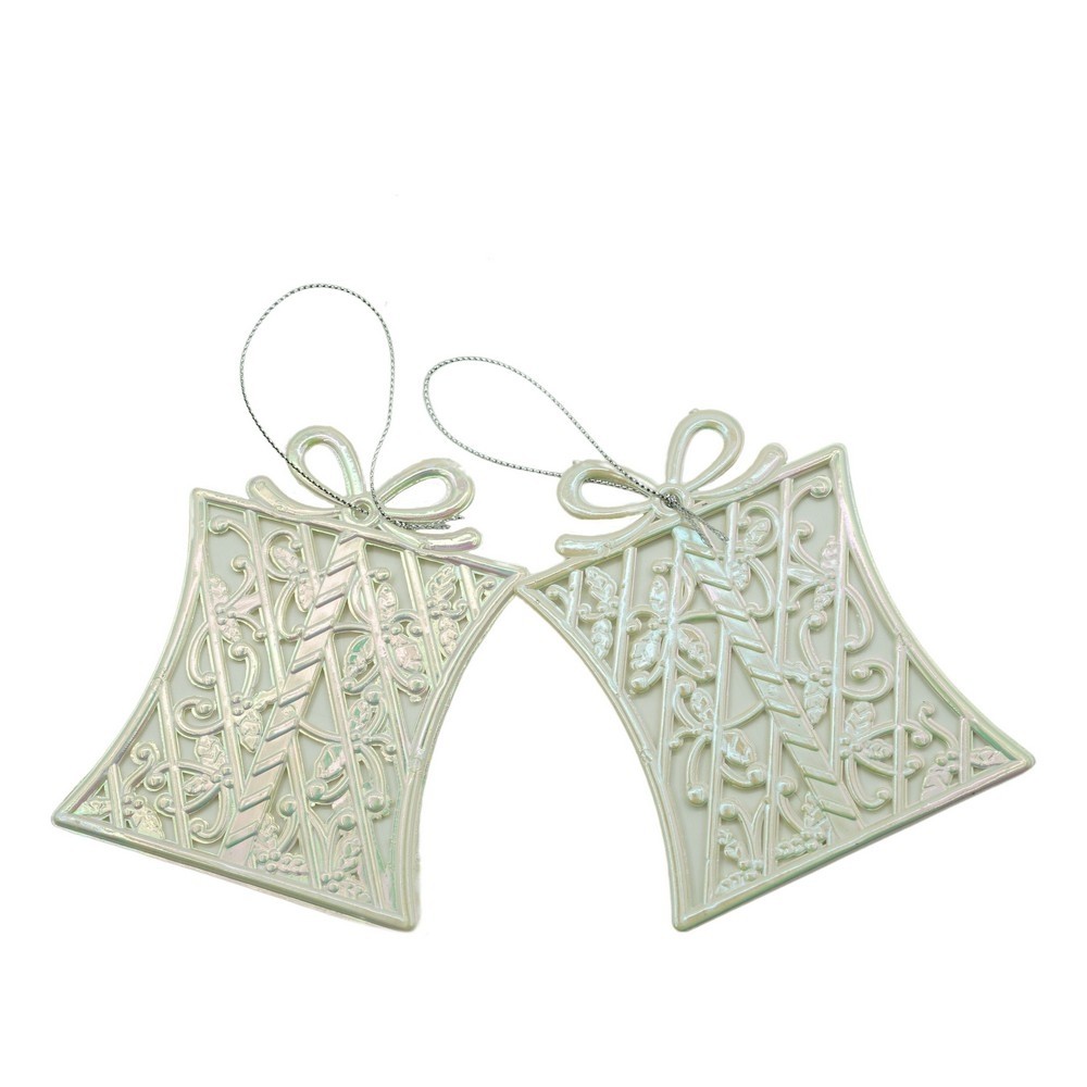Ornament brad de Craciun, Perlat, in forma de Cadou, 9 cm x 11 cm, Plastic, Flippy