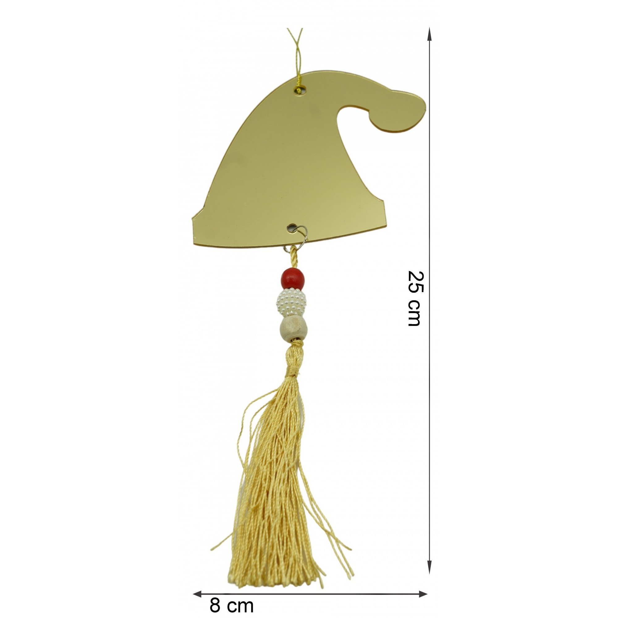 Ornament brad, Flippy, Caciulita, Auriu, Lucios, 8*25CM, Acril, Interior/ Exterior - Image 6