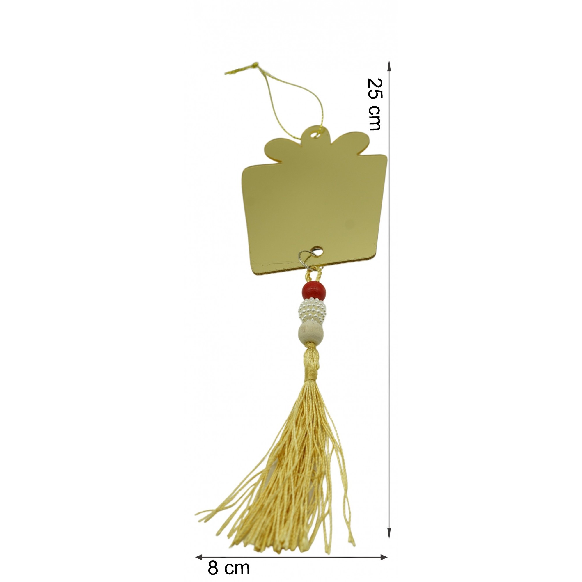 Ornament brad, Flippy, Cadou, Auriu, Lucios, 8*25CM, Acril, Interior/ Exterior - Image 6