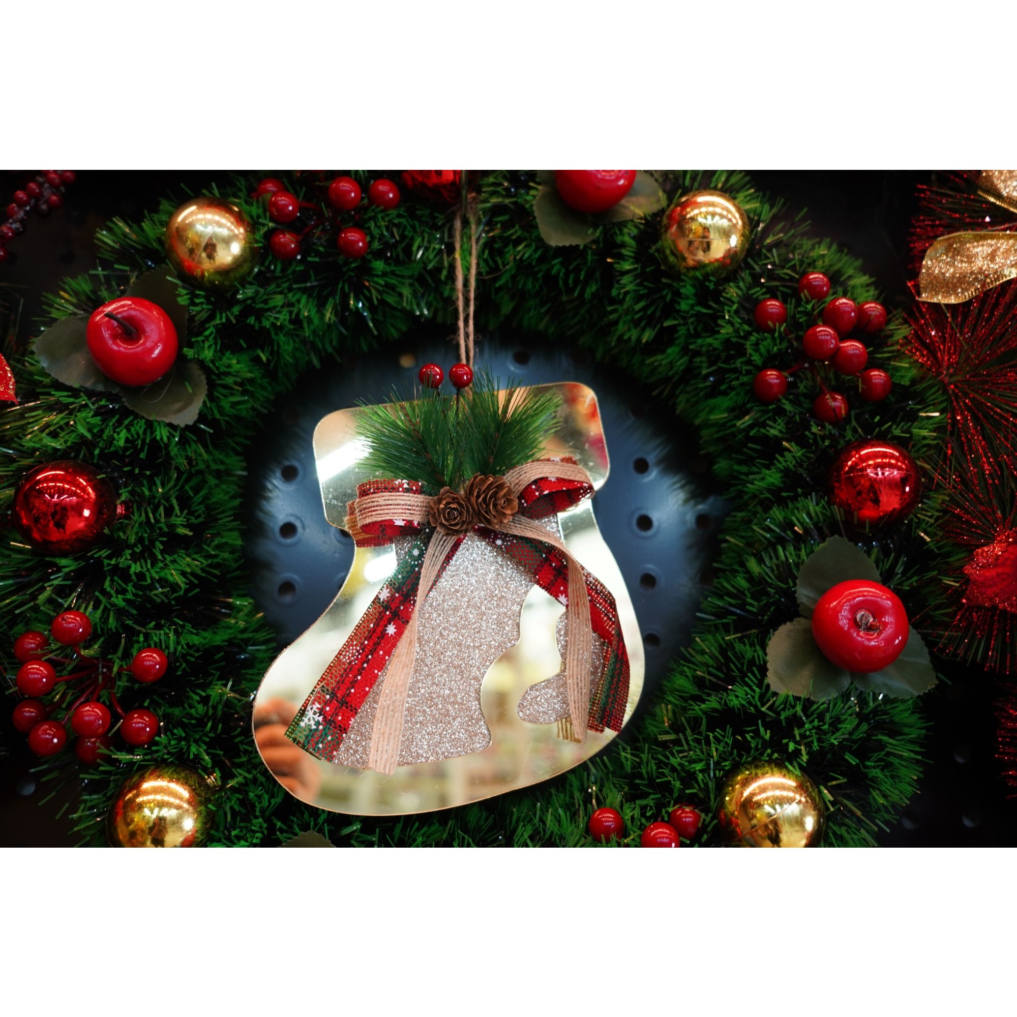 Ornament brad, Flippy, Ciorap, Auriu, Lucios, 17*17CM, Acril, Interior/ Exterior - Image 2