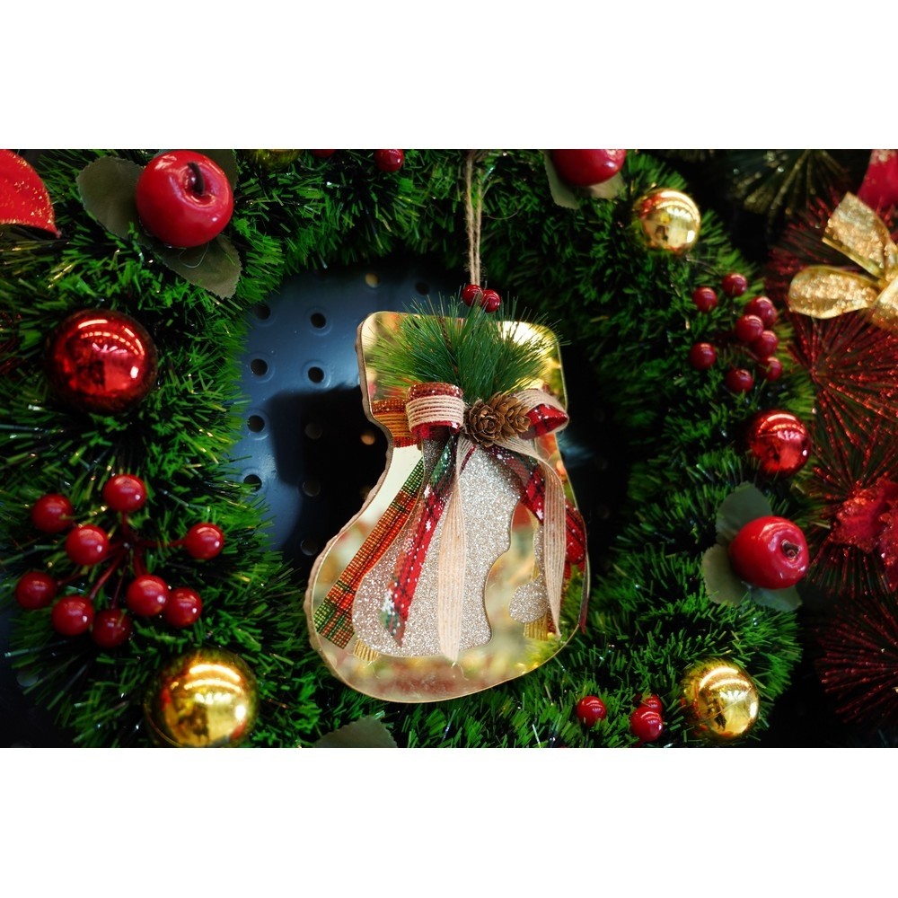 Ornament brad, Flippy, Ciorap, Auriu, Lucios, 17*17CM, Acril, Interior/ Exterior - Image 8