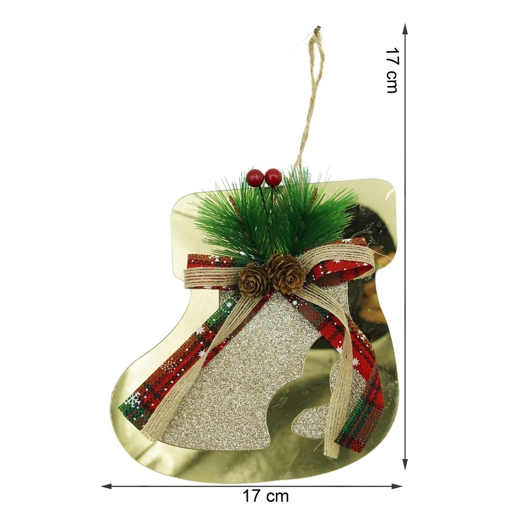 Ornament brad, Flippy, Ciorap, Auriu, Lucios, 17*17CM, Acril, Interior/ Exterior - Image 11