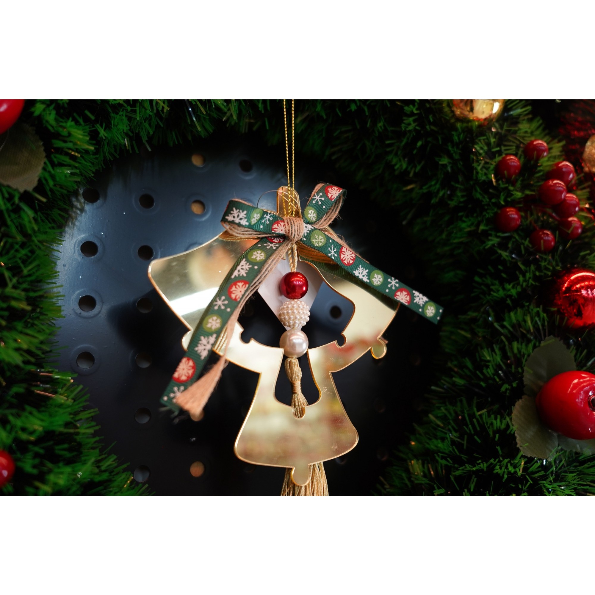 Ornament brad, Flippy, Clopotei, Auriu, Lucios, 14*26CM, Acril, Interior/ Exterior - Image 3