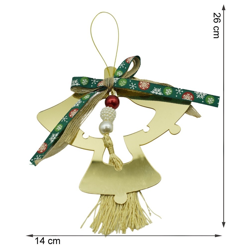 Ornament brad, Flippy, Clopotei, Auriu, Lucios, 14*26CM, Acril, Interior/ Exterior - Image 11