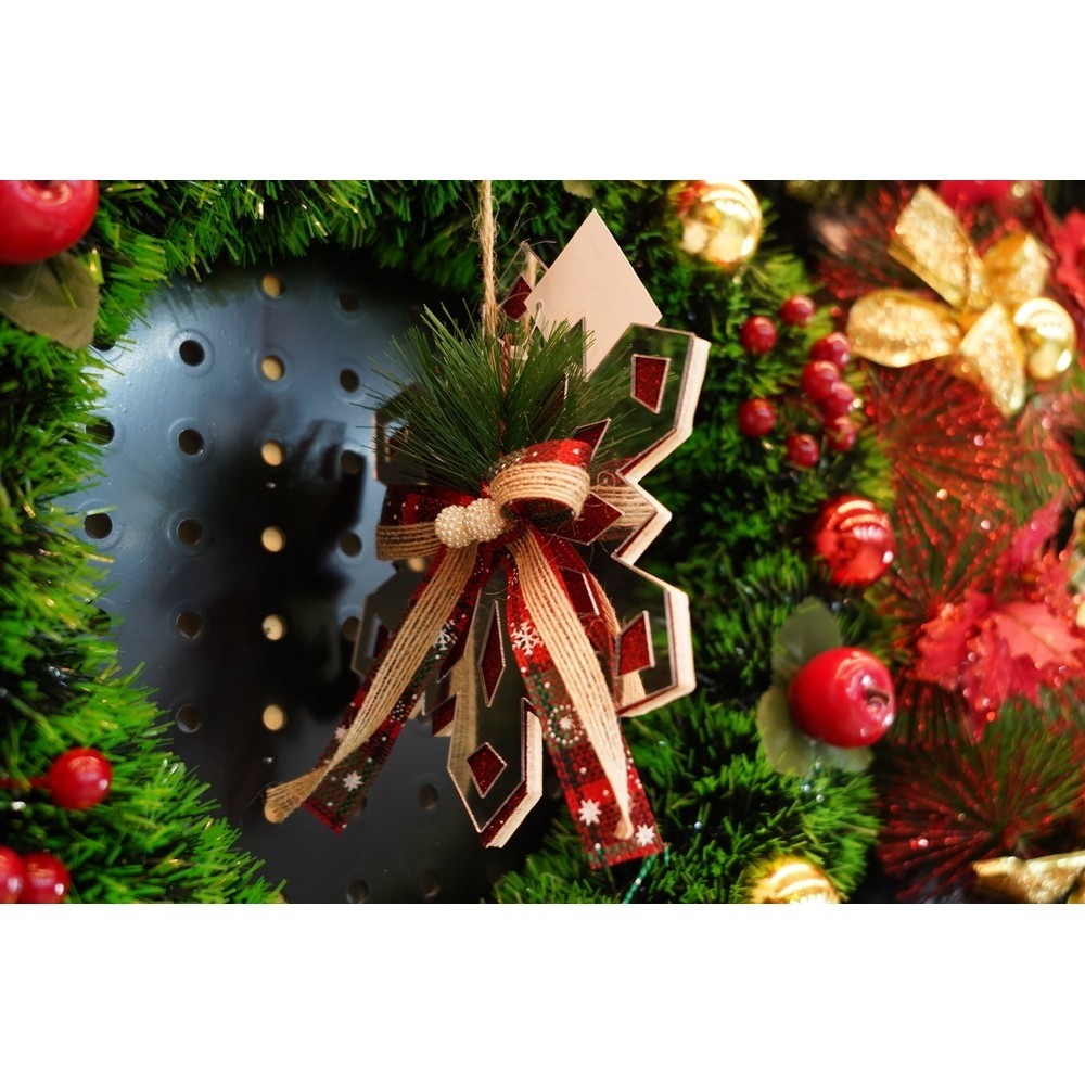 Ornament brad, Flippy, Fulg de nea, Argintiu, Lucios, 14*15CM, Acril, Interior/ Exterior - Image 9