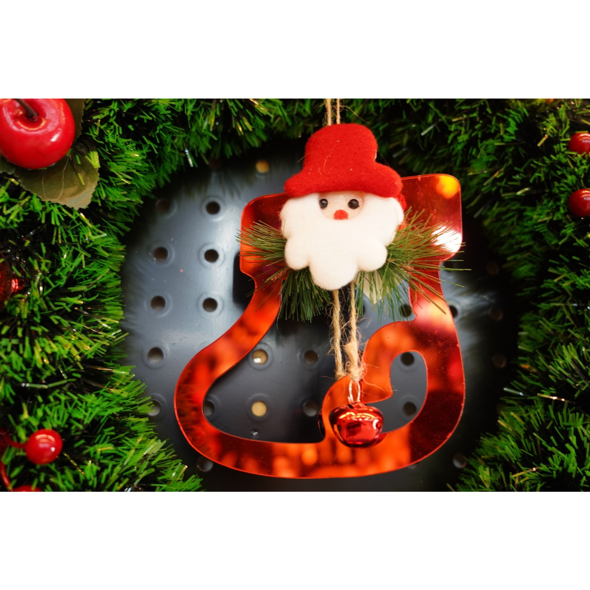 Ornament brad, Flippy, Gheata cu clopotei, Rosu, Lucios, 15*20CM, Acril, Interior/ Exterior - Image 3