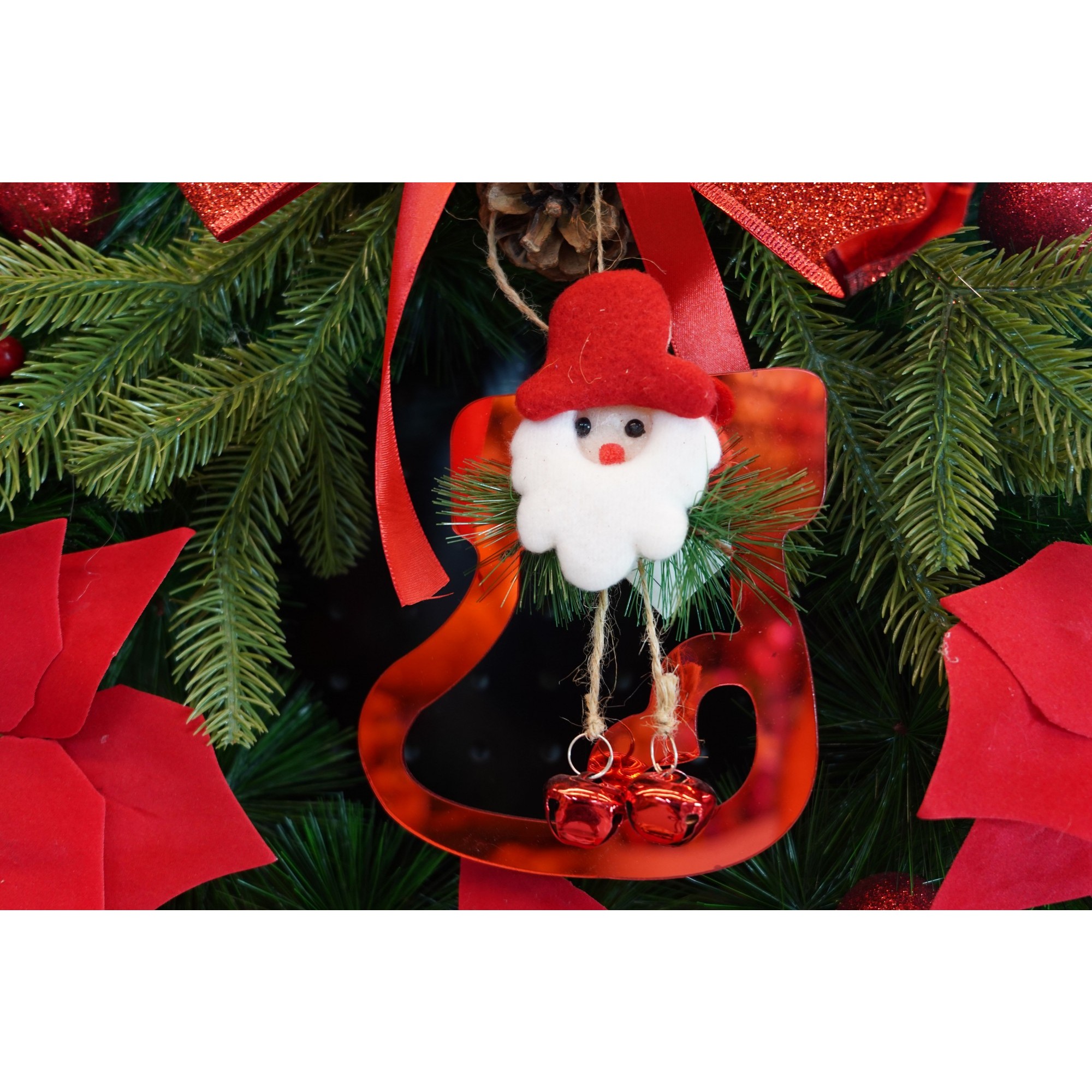 Ornament brad, Flippy, Gheata cu clopotei, Rosu, Lucios, 15*20CM, Acril, Interior/ Exterior - Image 4