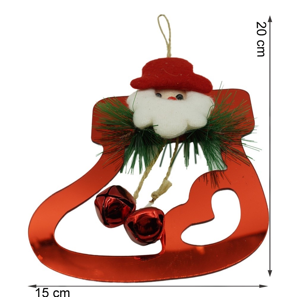 Ornament brad, Flippy, Gheata cu clopotei, Rosu, Lucios, 15*20CM, Acril, Interior/ Exterior - Image 9