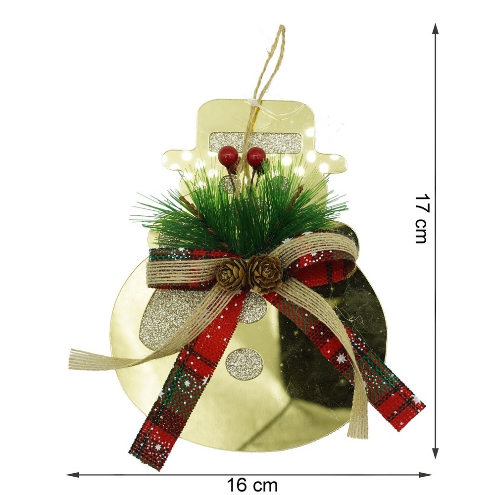 Ornament brad, Flippy, Om de zapada, Auriu, Lucios, 16*17CM, Acril, Interior/ Exterior - Image 9