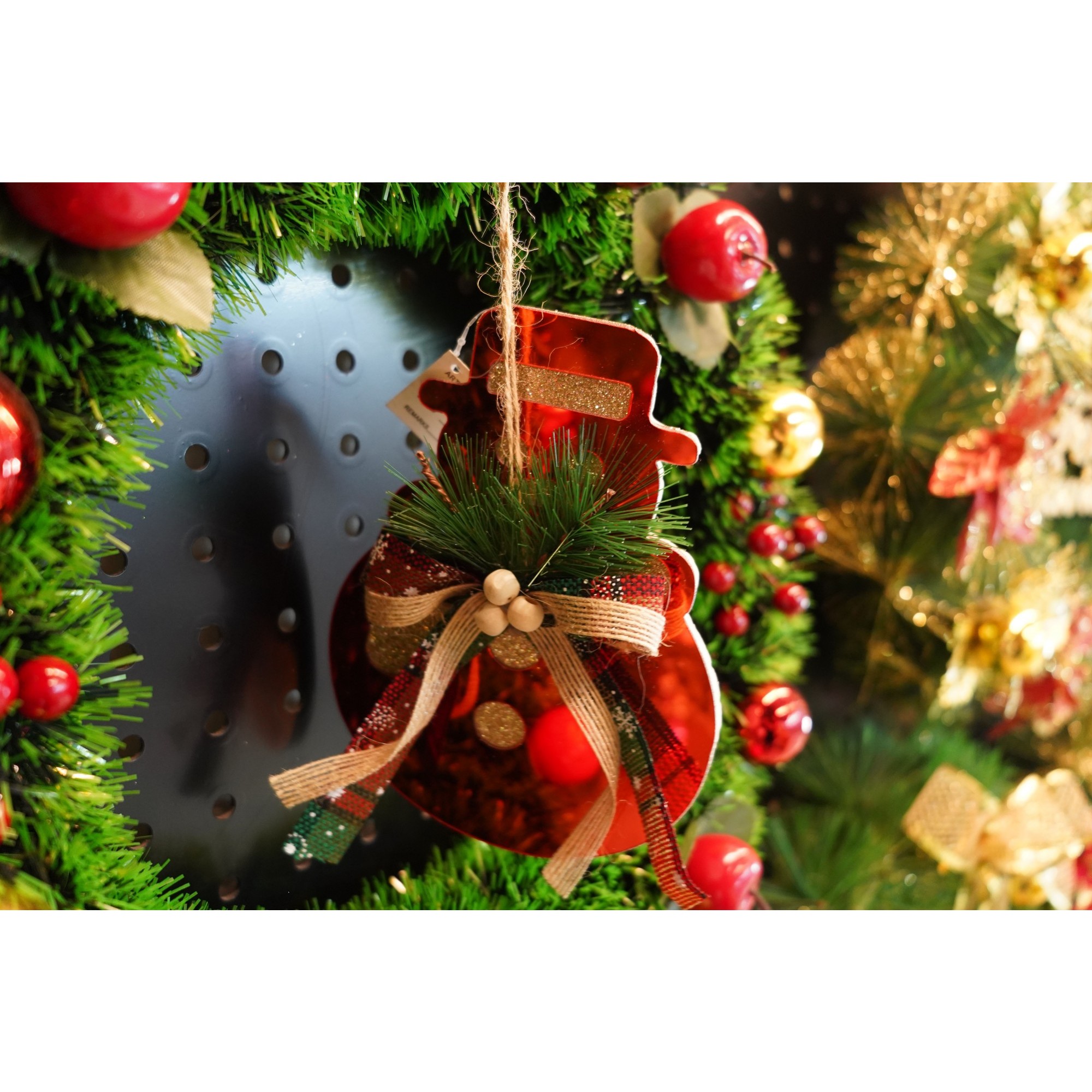 Ornament brad, Flippy, Om de zapada, Rosu, Lucios, 14*17CM, Acril, Interior/ Exterior - Image 3