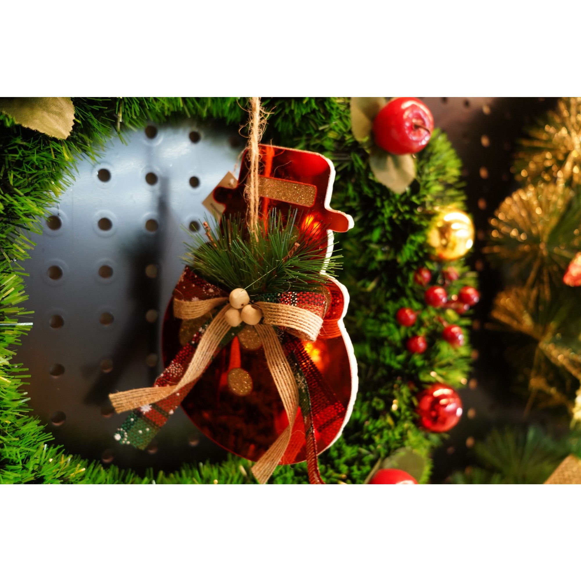 Ornament brad, Flippy, Om de zapada, Rosu, Lucios, 14*17CM, Acril, Interior/ Exterior - Image 4