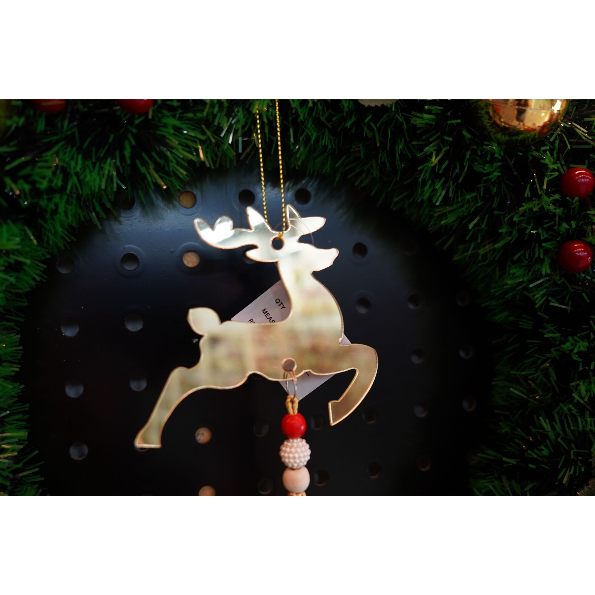 Ornament brad, Flippy, Ren, Auriu, Lucios, 10*25CM, Acril, Interior/ Exterior - Image 3