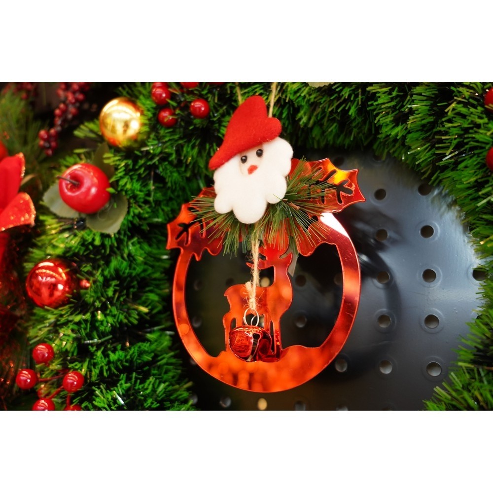Ornament brad, Flippy, Ren cu clopotei, Rosu, Lucios, 15*20CM, Acril, Interior/ Exterior - Image 8