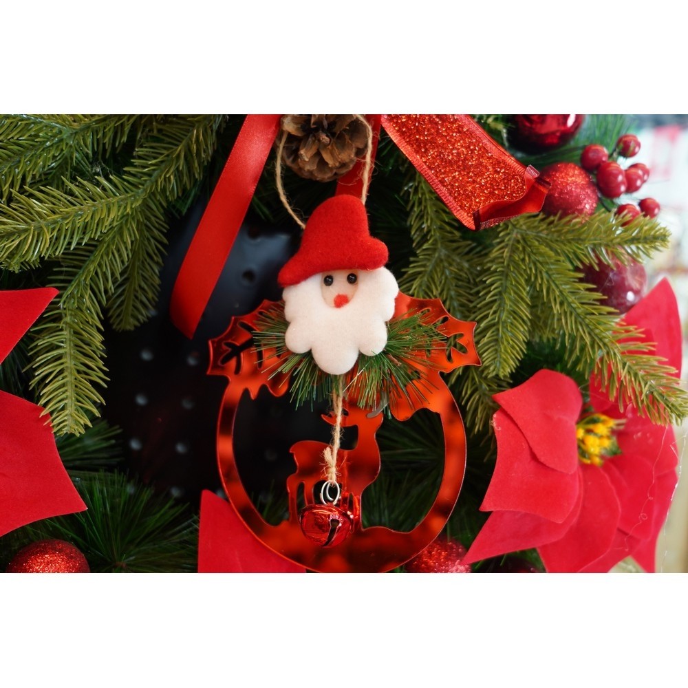 Ornament brad, Flippy, Ren cu clopotei, Rosu, Lucios, 15*20CM, Acril, Interior/ Exterior - Image 9
