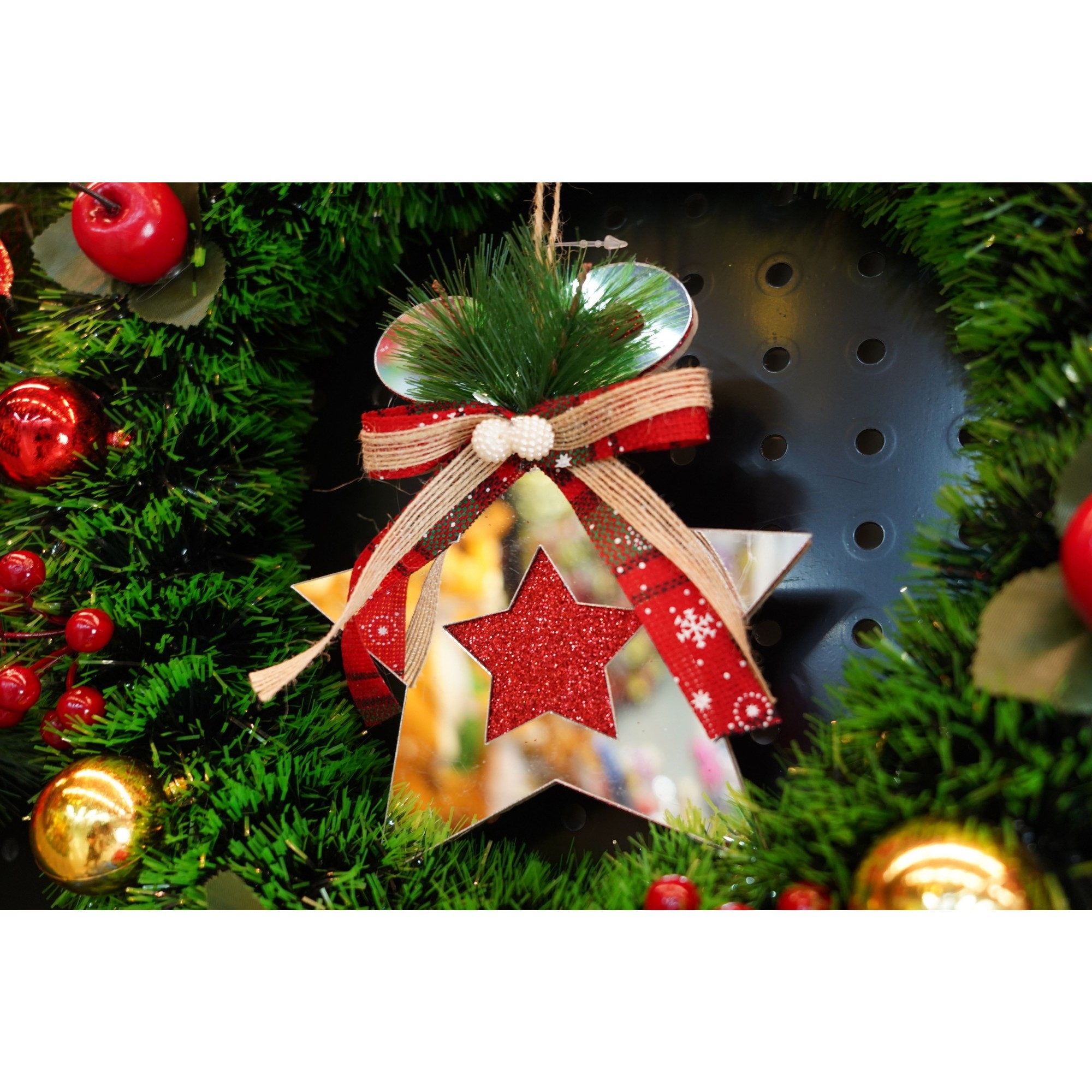 Ornament brad, Flippy, Stea, Argintiu, Lucios, 14*17CM, Acril, Interior/ Exterior - Image 2
