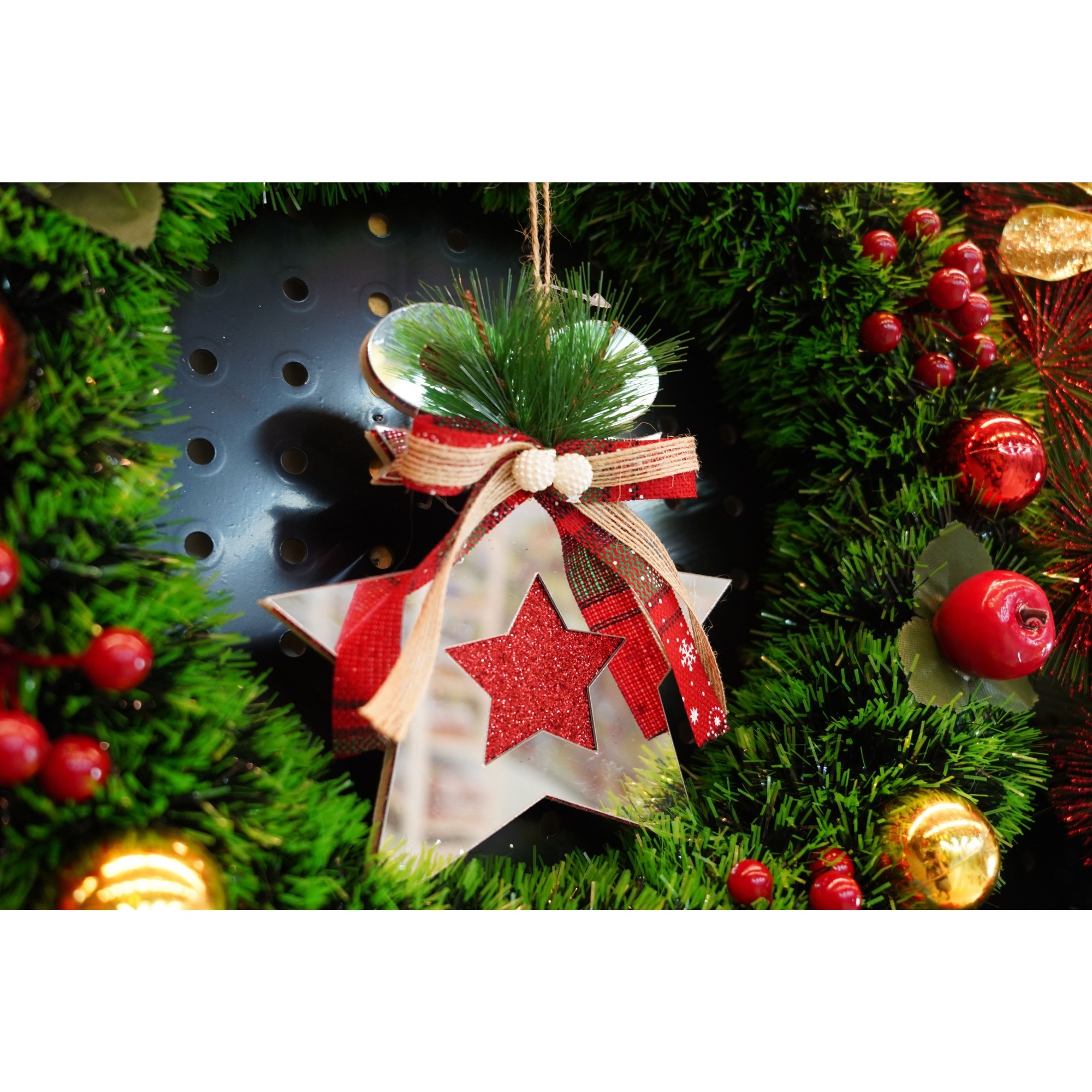 Ornament brad, Flippy, Stea, Argintiu, Lucios, 14*17CM, Acril, Interior/ Exterior - Image 3