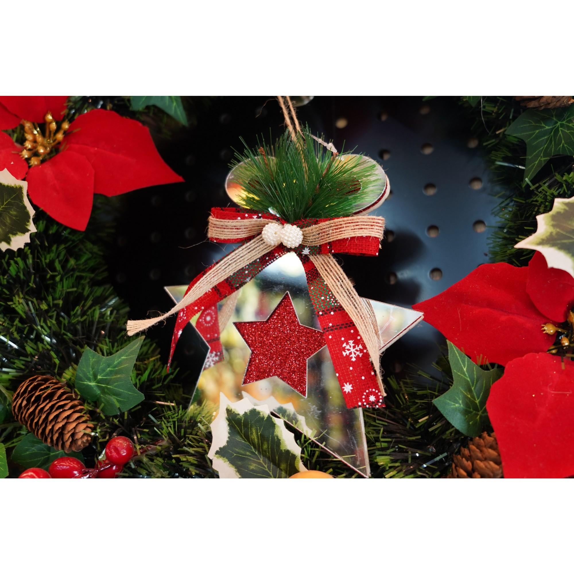 Ornament brad, Flippy, Stea, Argintiu, Lucios, 14*17CM, Acril, Interior/ Exterior - Image 4