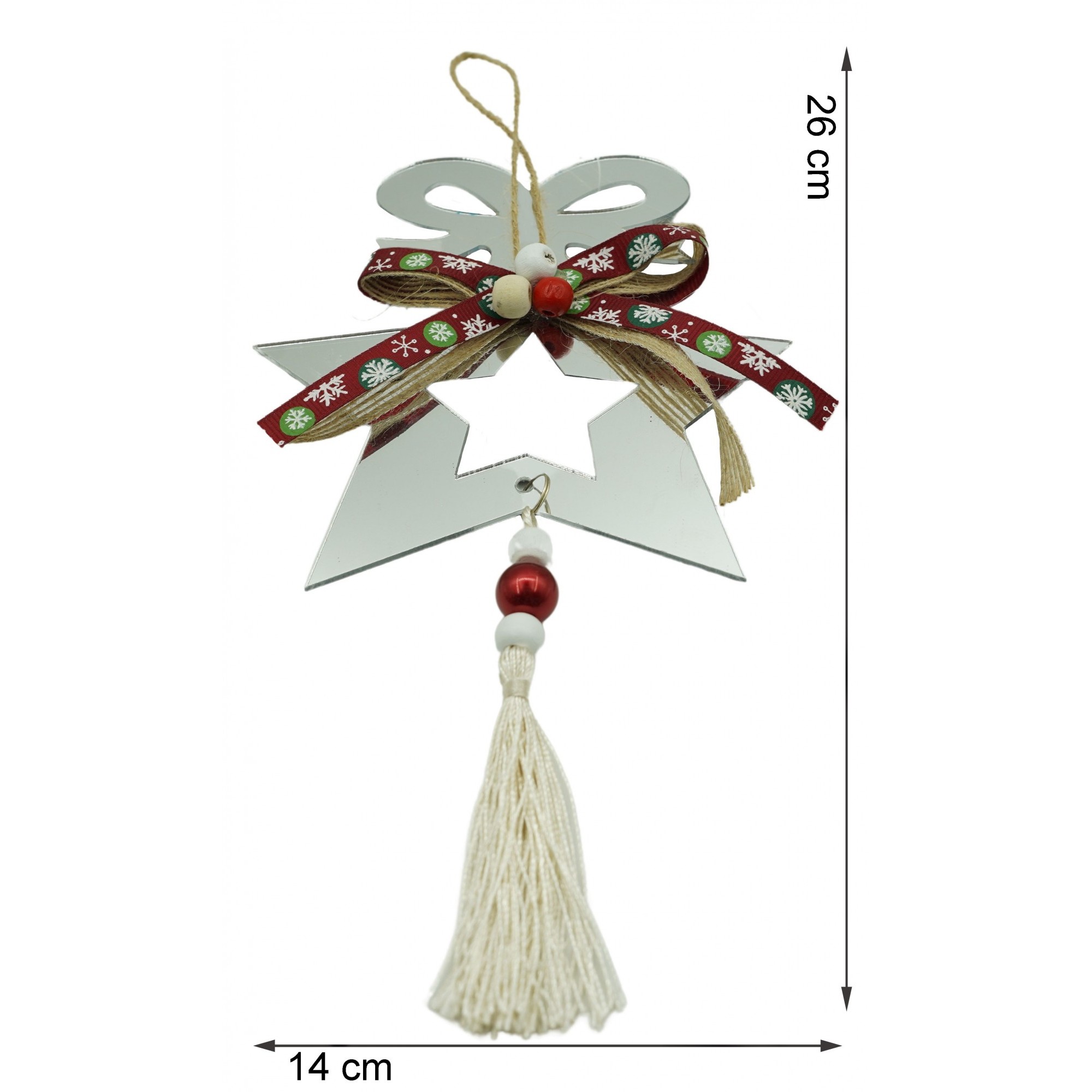 Ornament brad, Flippy, Stea, Argintiu, Lucios, 14*26CM, Acril, Interior/ Exterior - Image 6