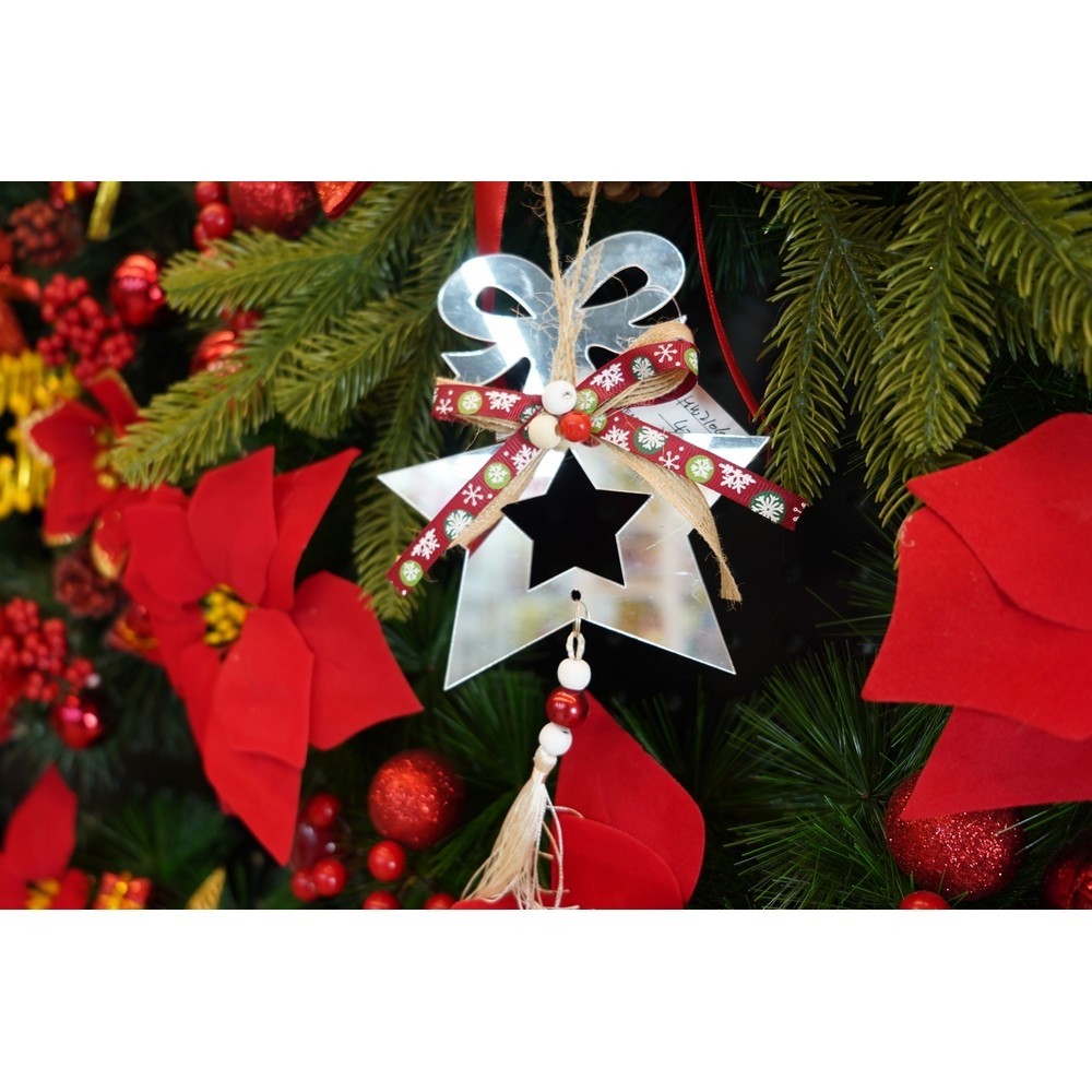 Ornament brad, Flippy, Stea, Argintiu, Lucios, 14*26CM, Acril, Interior/ Exterior - Image 10