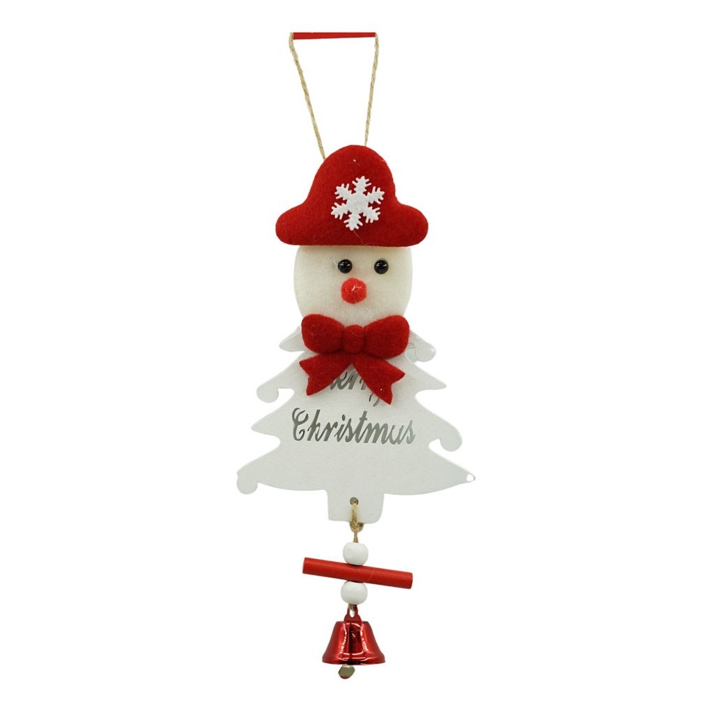 Ornament de brad om de zapada, Flippy, alb, lemn, 20 cm - Image 3