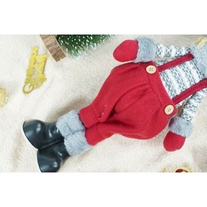 Ornament de Craciun papusa, Flippy, rosu/gri, textil, 58 cm - Image 14