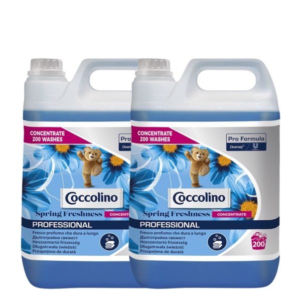Pachet Coccolino Professional Spring Fresh Concentrated – Balsam Concentrat de Rufe, 2×5 L