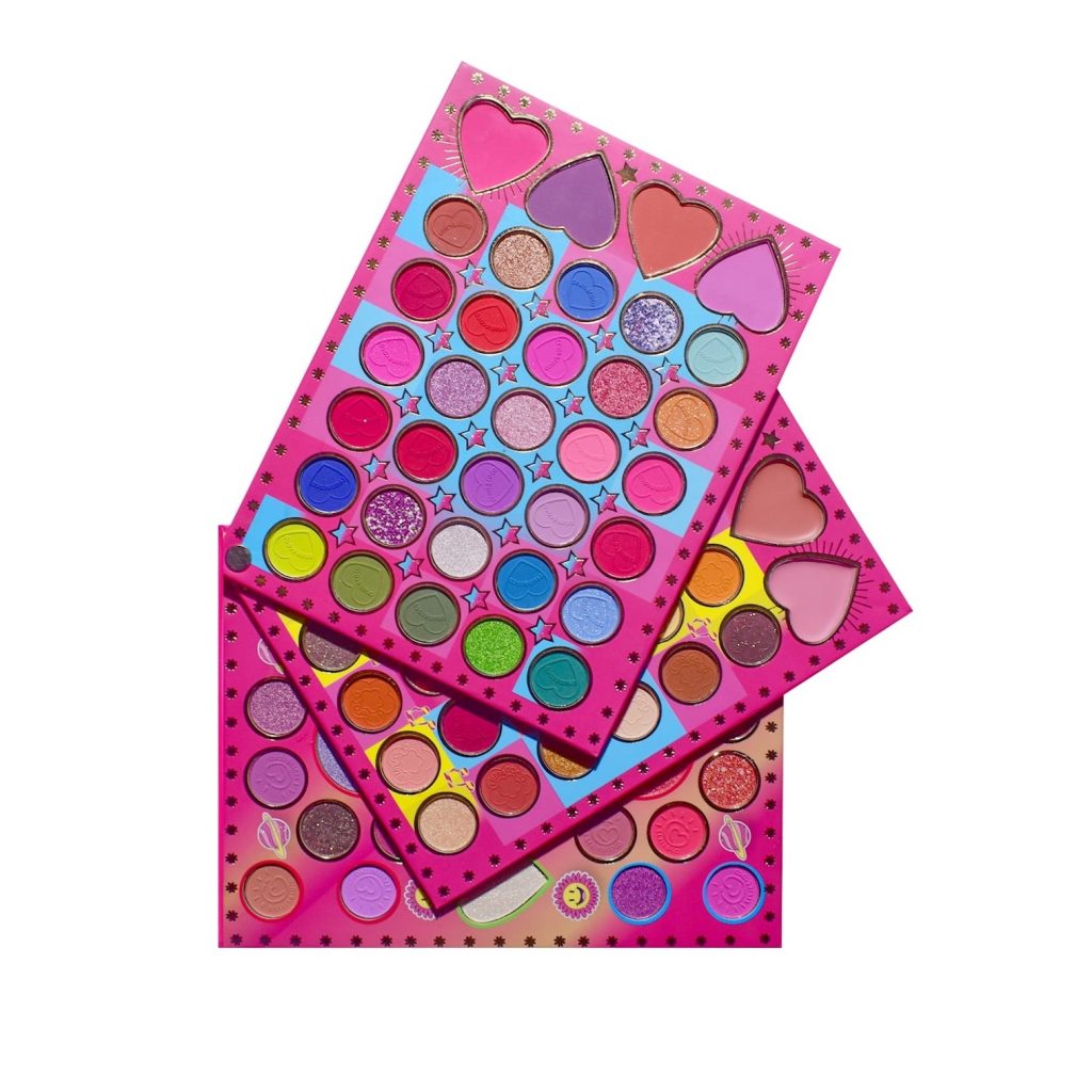 Paleta Multifuncționala de Machiaj, Kevin&Coco, 96 Farduri de Ochi si Fard de Obraz, Nuante Mate, Sidefate si Stralucitoare, Pentru Machiaje Creative și Colorate, Multicolor