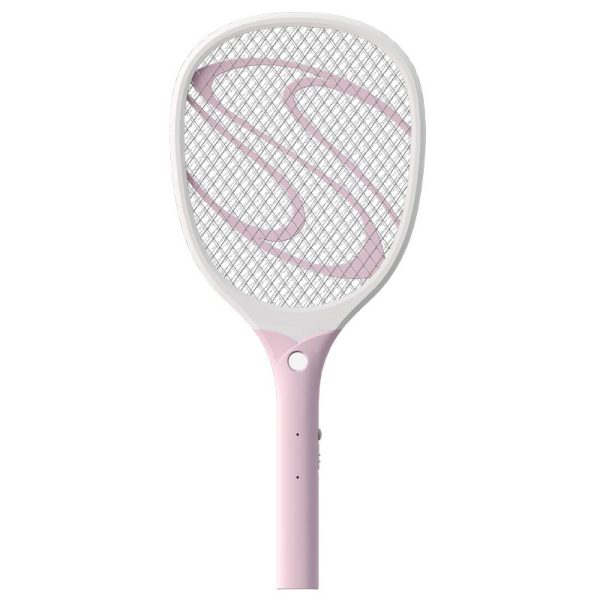 Paleta Electrica pentru Tantari, Muste sau Insecte LED, Flippy, Plastic, Casa si Gradina, Anti-insecte, Alb-Roz