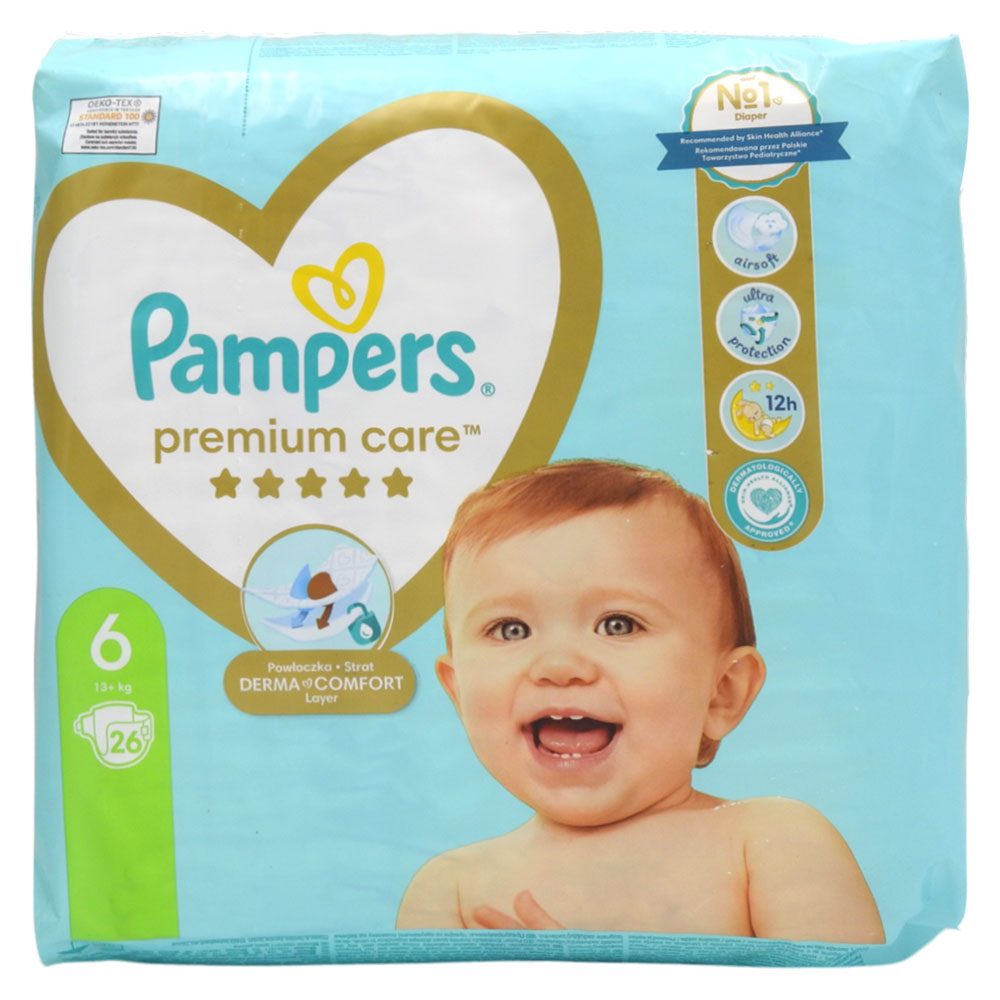Pampers Premium Care nr. 6 13, kg 26 buc