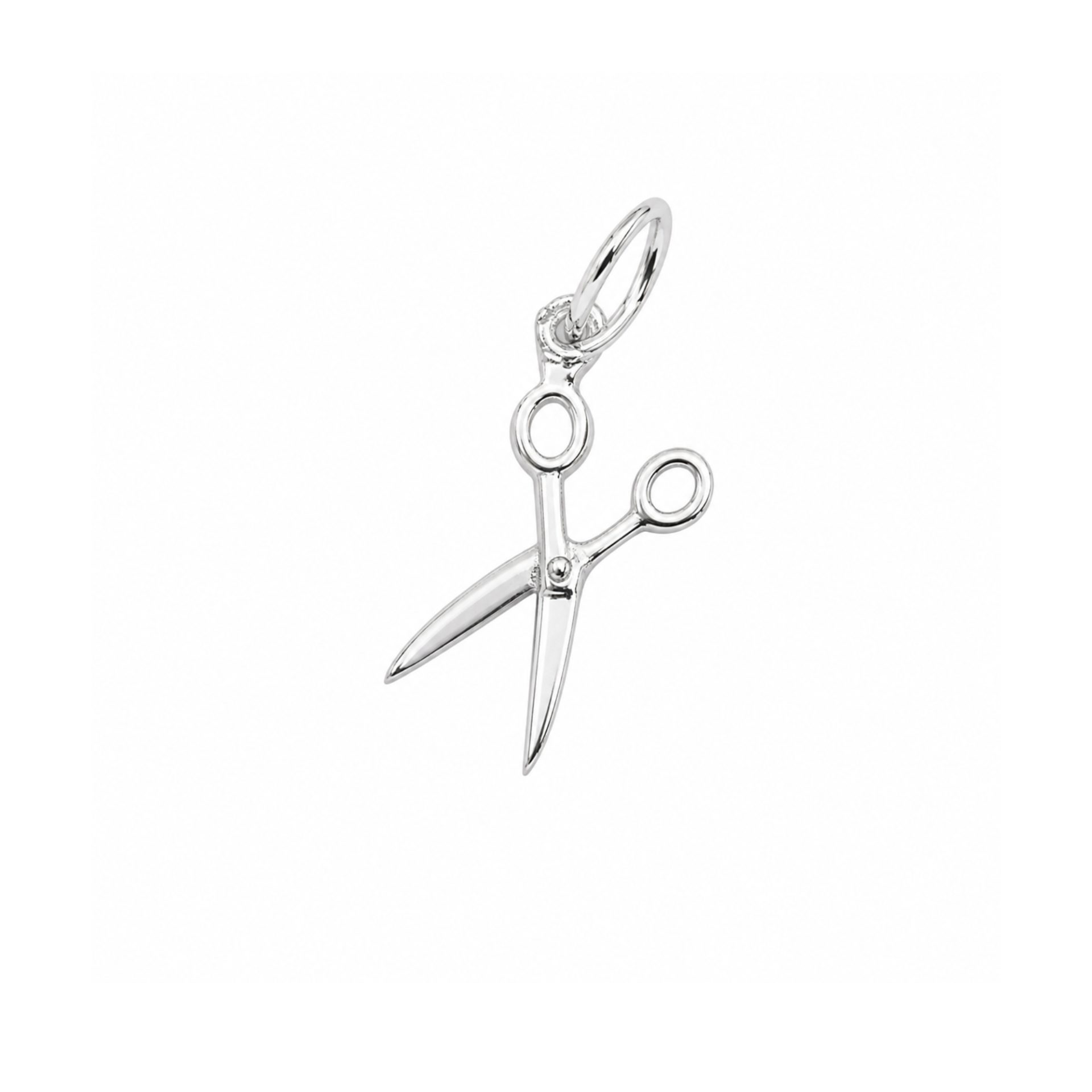 Pandantiv din Argint 925, Model Foarfeca, Bijuterie Decorativa cu Design Conturat, Greutate 0.6 g, Argintiu