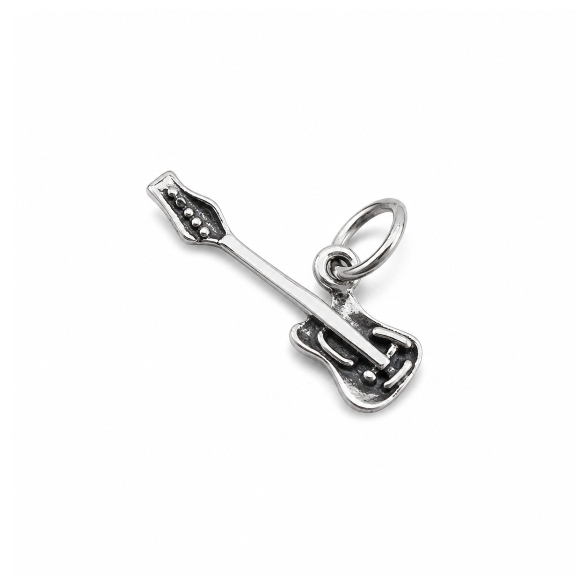 Pandantiv din Argint 925, Jolie Silver, Model Chitara, Bijuterie Decorativa cu Tema Muzicala, Greutate 0.7 g, Argintiu