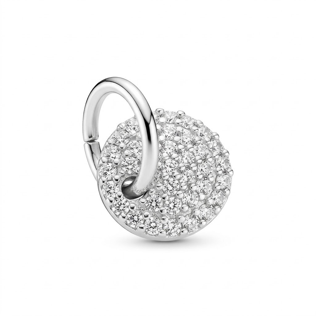 Pandativ din Argint 925, Jolie Silver, pentru Dama, Model Banut cu Cristale de Zirconiu Cubic, 0.602 g, Design Fin si Elegant, Argintiu