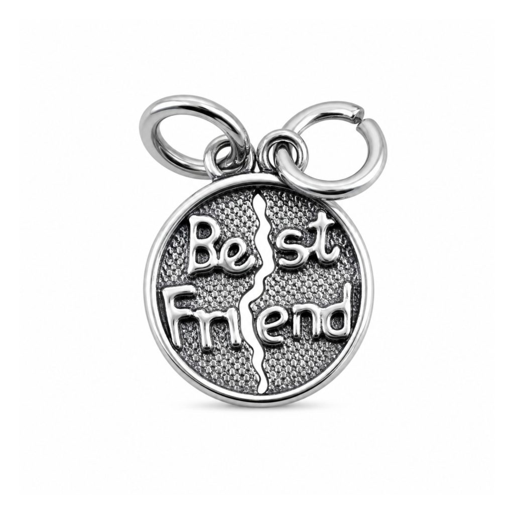 Pandantiv din Argint 925, Bestfriend, model rotund