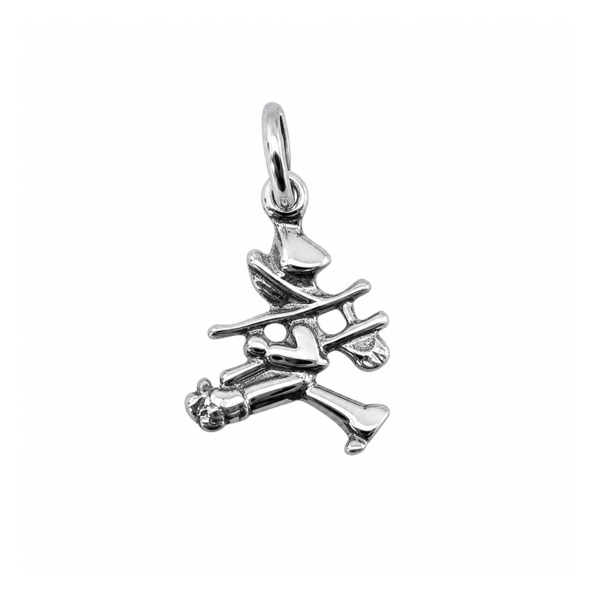 Pandantiv din Argint 925, Model Cosar Mic, Bijuterie Decorativa cu Detalii Reliefate, Greutate 1.17 g, Argintiu